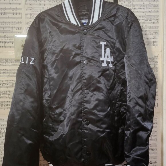 STARTER Handbags - LA Dodgers Black Varsity Jacket L